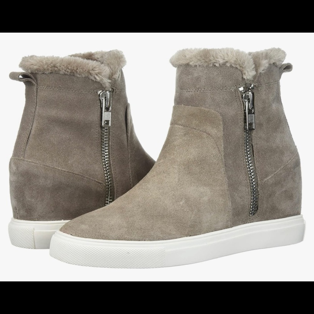 Steve Madden Taupe Suede Ankle Boots